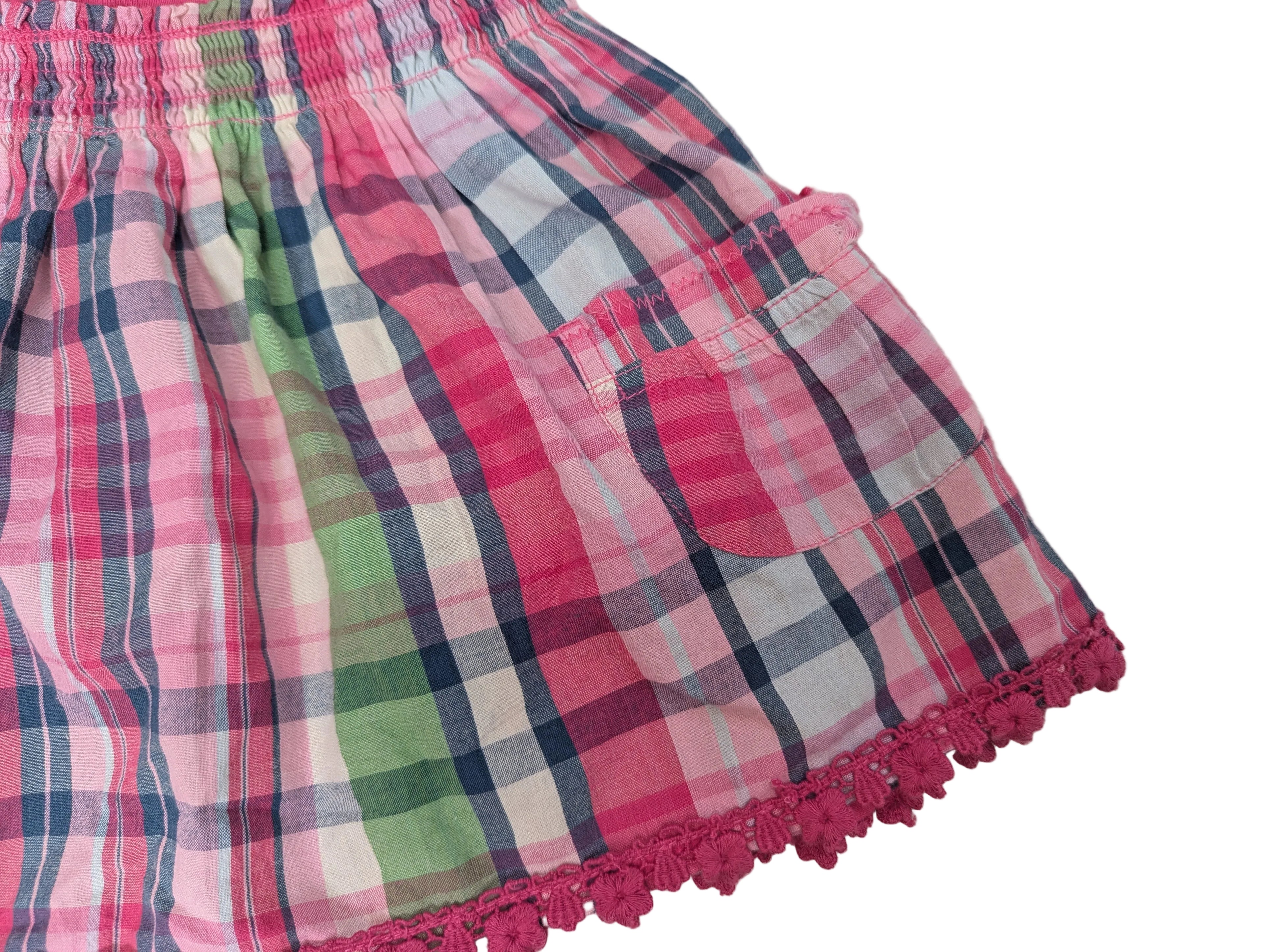 Next - Kleid Mädchenkleid rosa kariert Mädchen Gr. 74-80 *NEU*