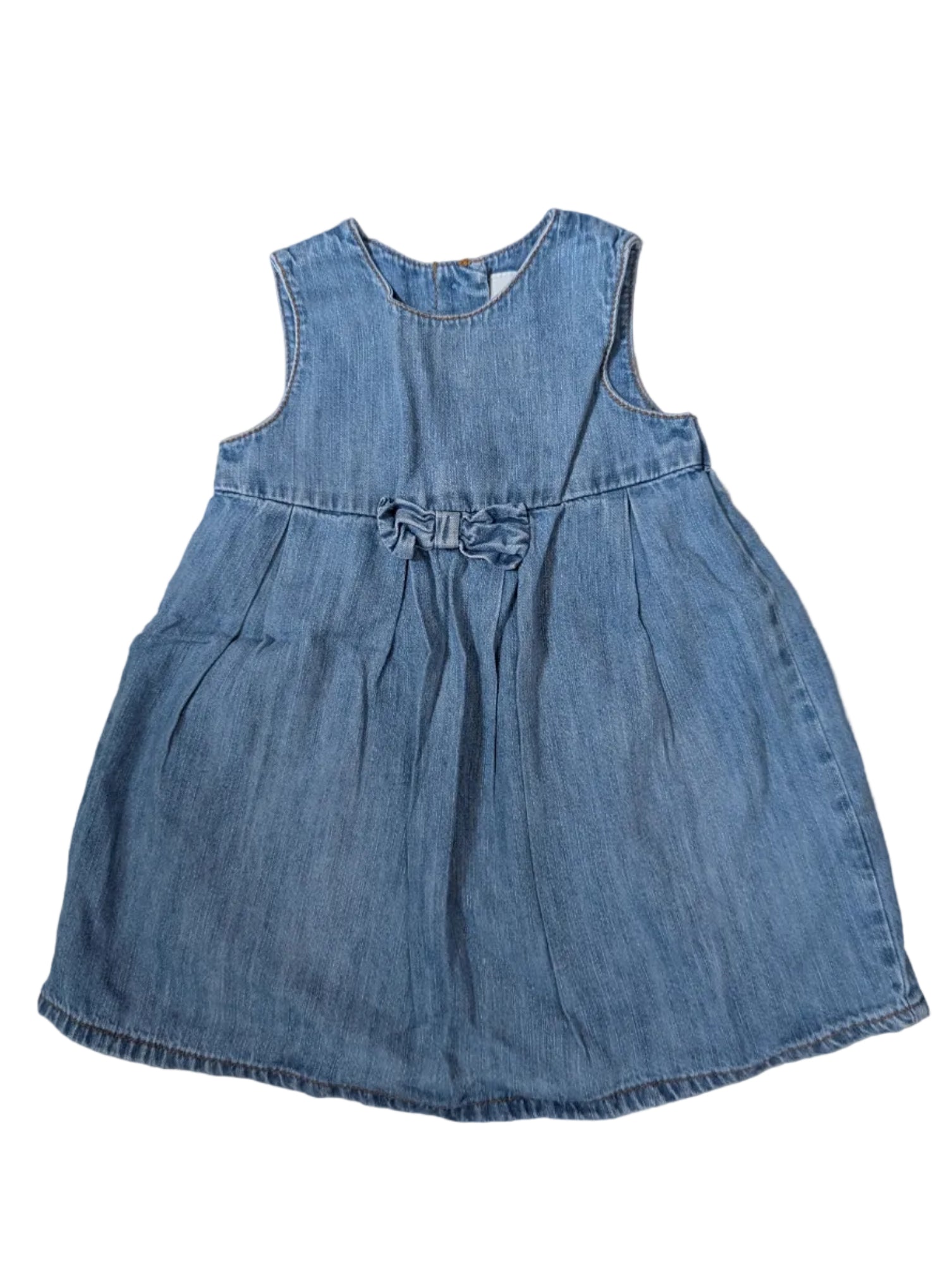 Next - Kleid Jeanskleid blau Mädchenkleid Mädchen secondhand Gr. 74