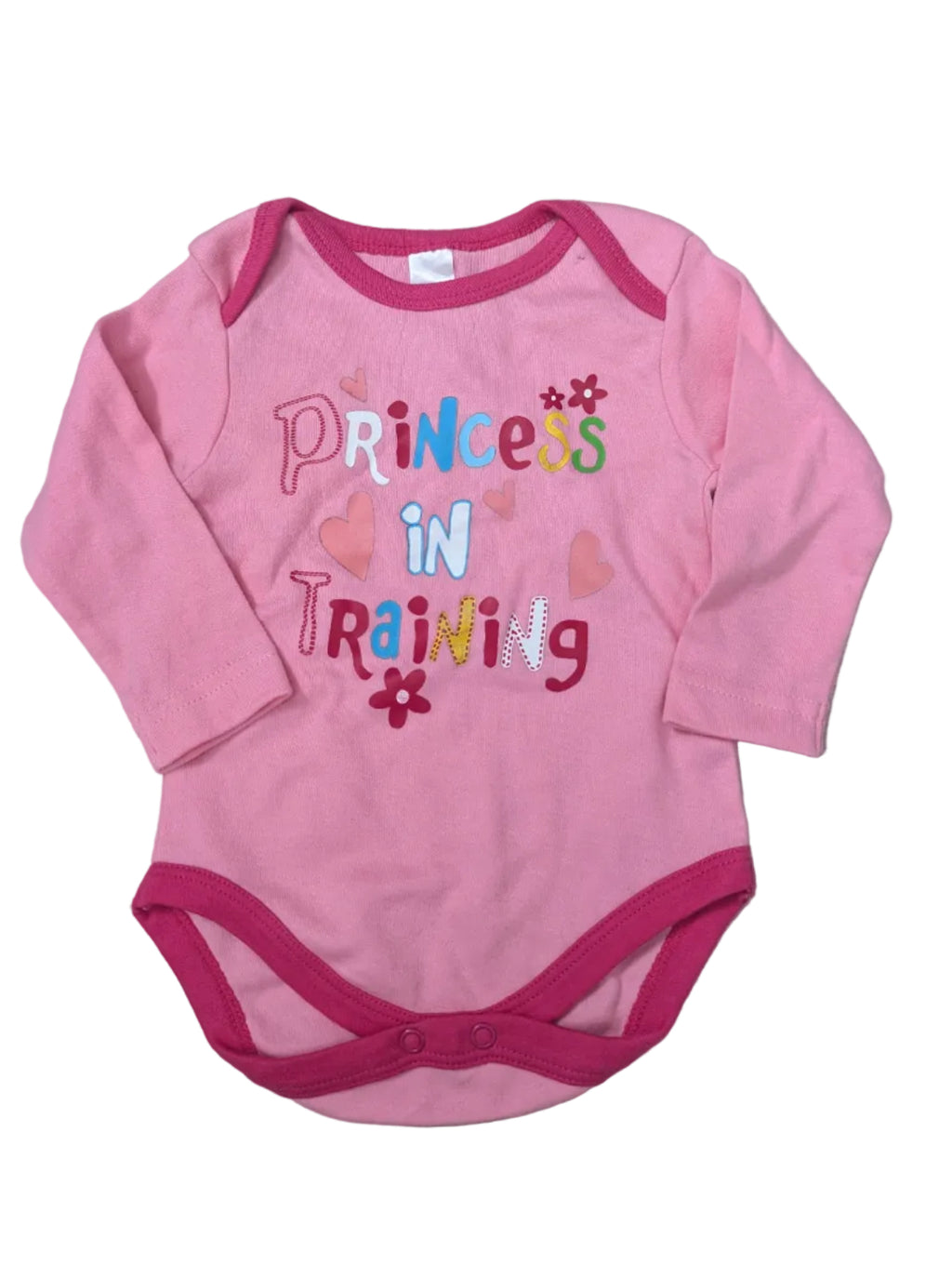 Peacocks - Body Mädchenbody langarm rosa Princess second hand Gr. 62-68