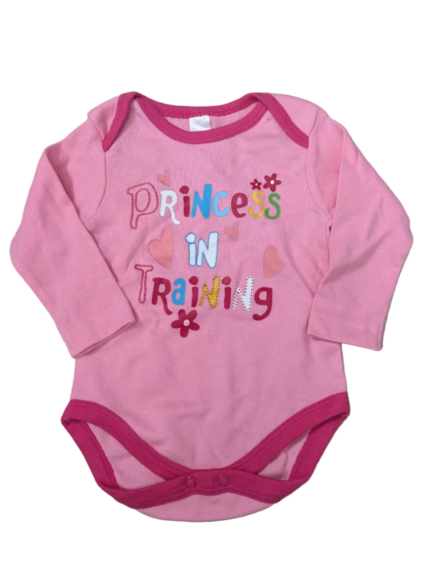Peacocks - Body Mädchenbody langarm rosa Princess second hand Gr. 62-68