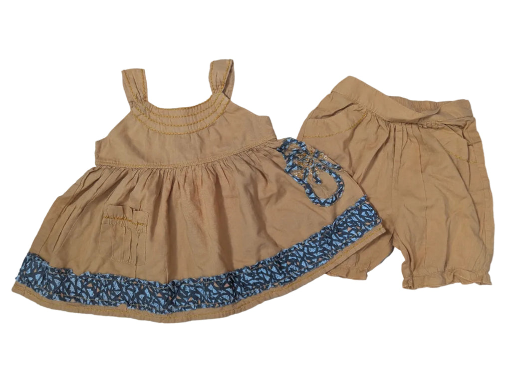 Next - Kombi Outfit Set Mädchen secondhand Mädchenkombi Kleid Hose Gr. 62-68