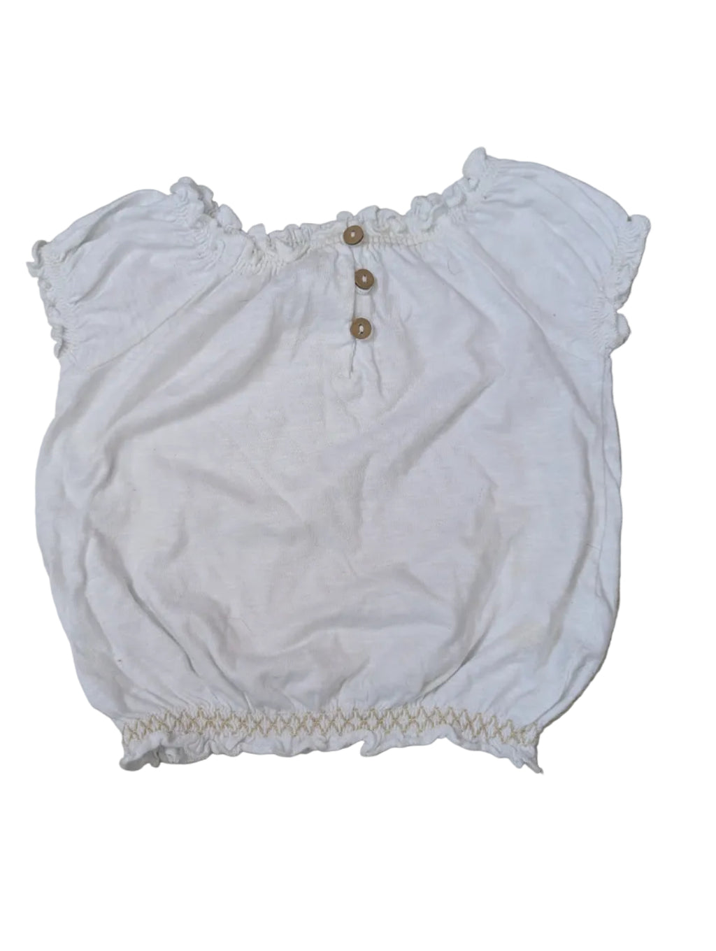 Next - Shirt Top Mädchenshirt second hand Mädchen weiss Gr. 74