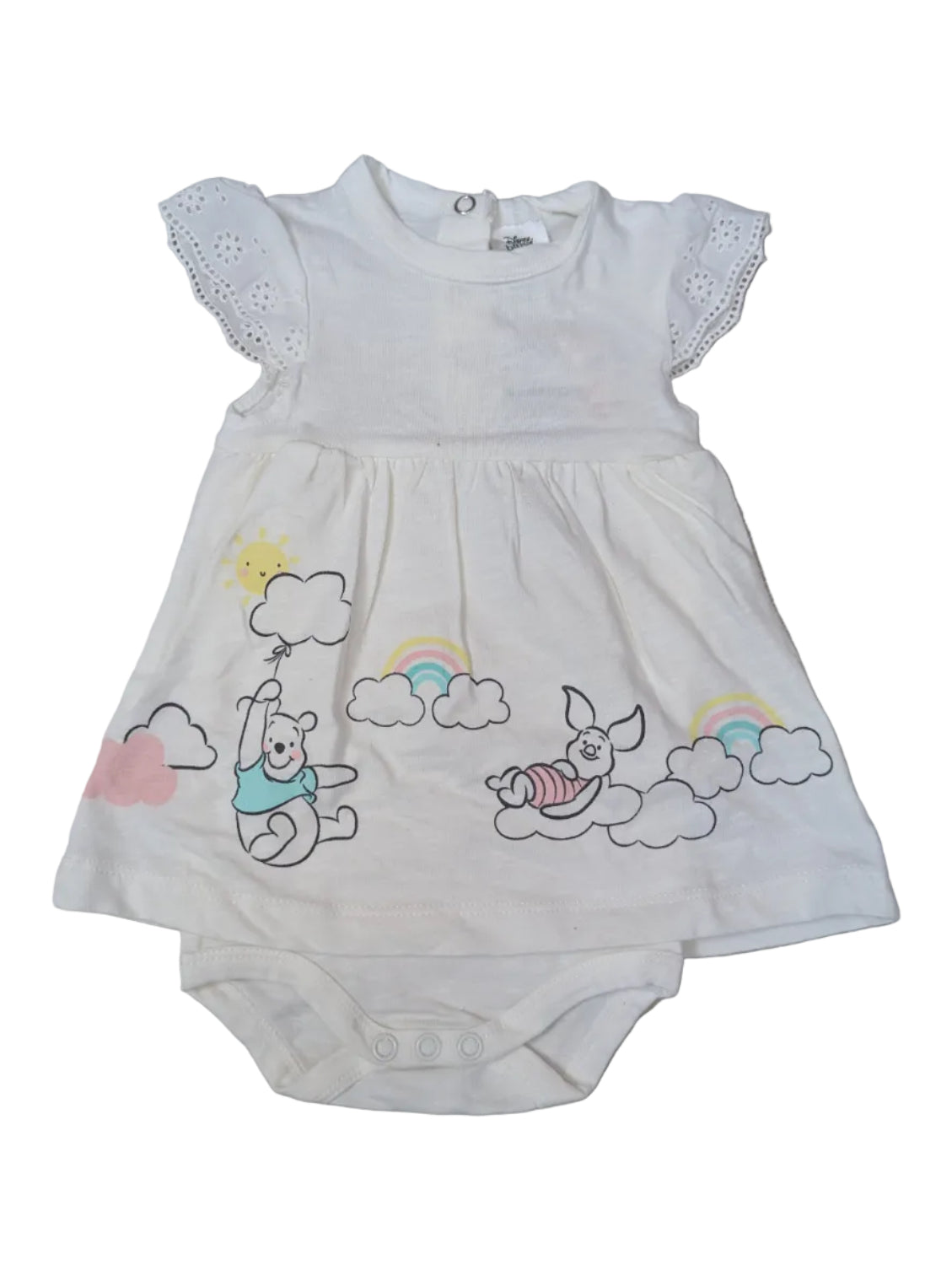 Ernstings Disney Baby - Kleid Body Mädchen weiss Winnie the Pooh Gr. 62/68 NEU