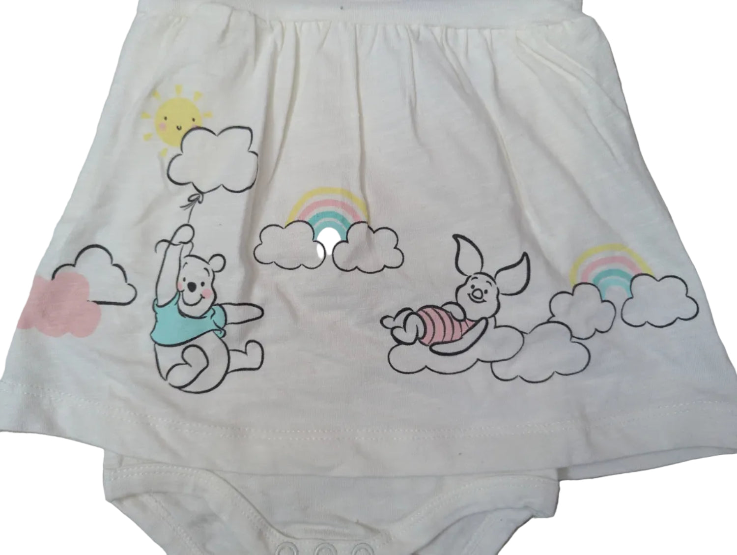 Ernstings Disney Baby - Kleid Body Mädchen weiss Winnie the Pooh Gr. 62/68 NEU