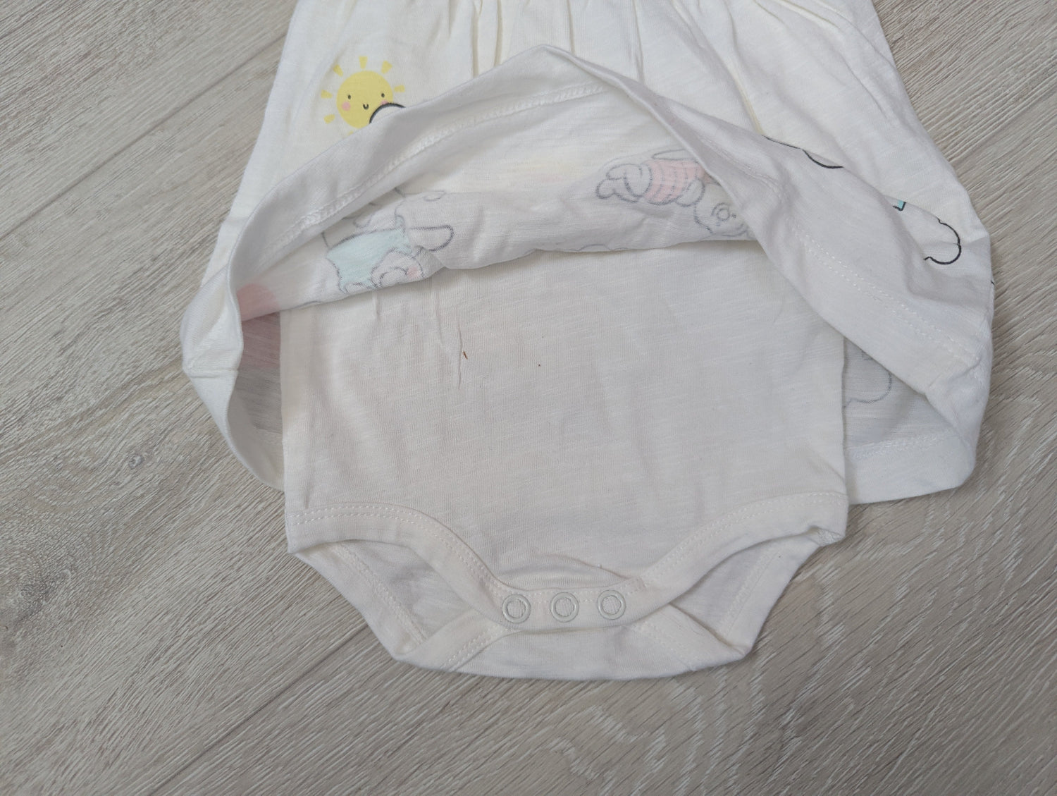 Ernstings Disney Baby - Kleid Body Mädchen weiss Winnie the Pooh Gr. 62/68 NEU