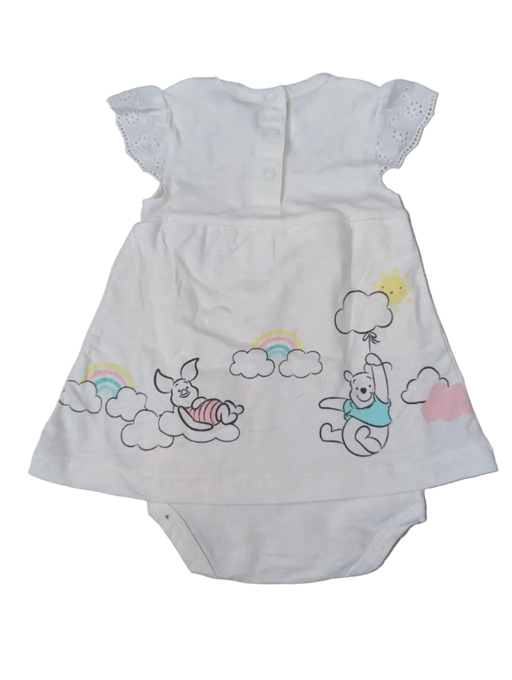 Ernstings Disney Baby - Kleid Body Mädchen weiss Winnie the Pooh Gr. 62/68 NEU