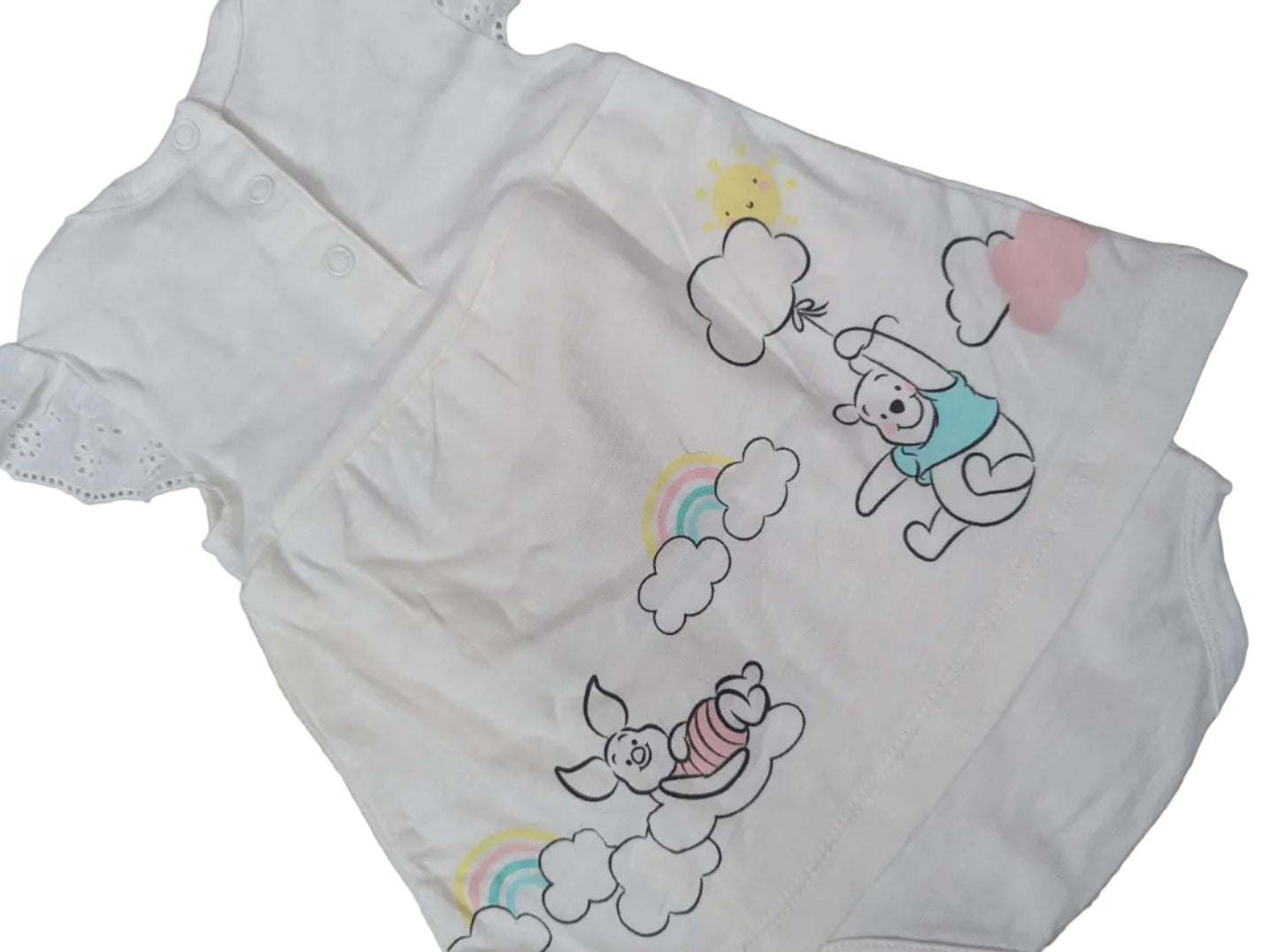 Ernstings Disney Baby - Kleid Body Mädchen weiss Winnie the Pooh Gr. 62/68 NEU