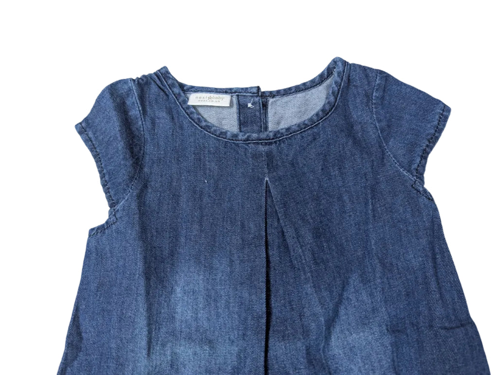 Next - Kleid Mädchenkleid Jeanskleid blau Mädchen second hand Gr. 86