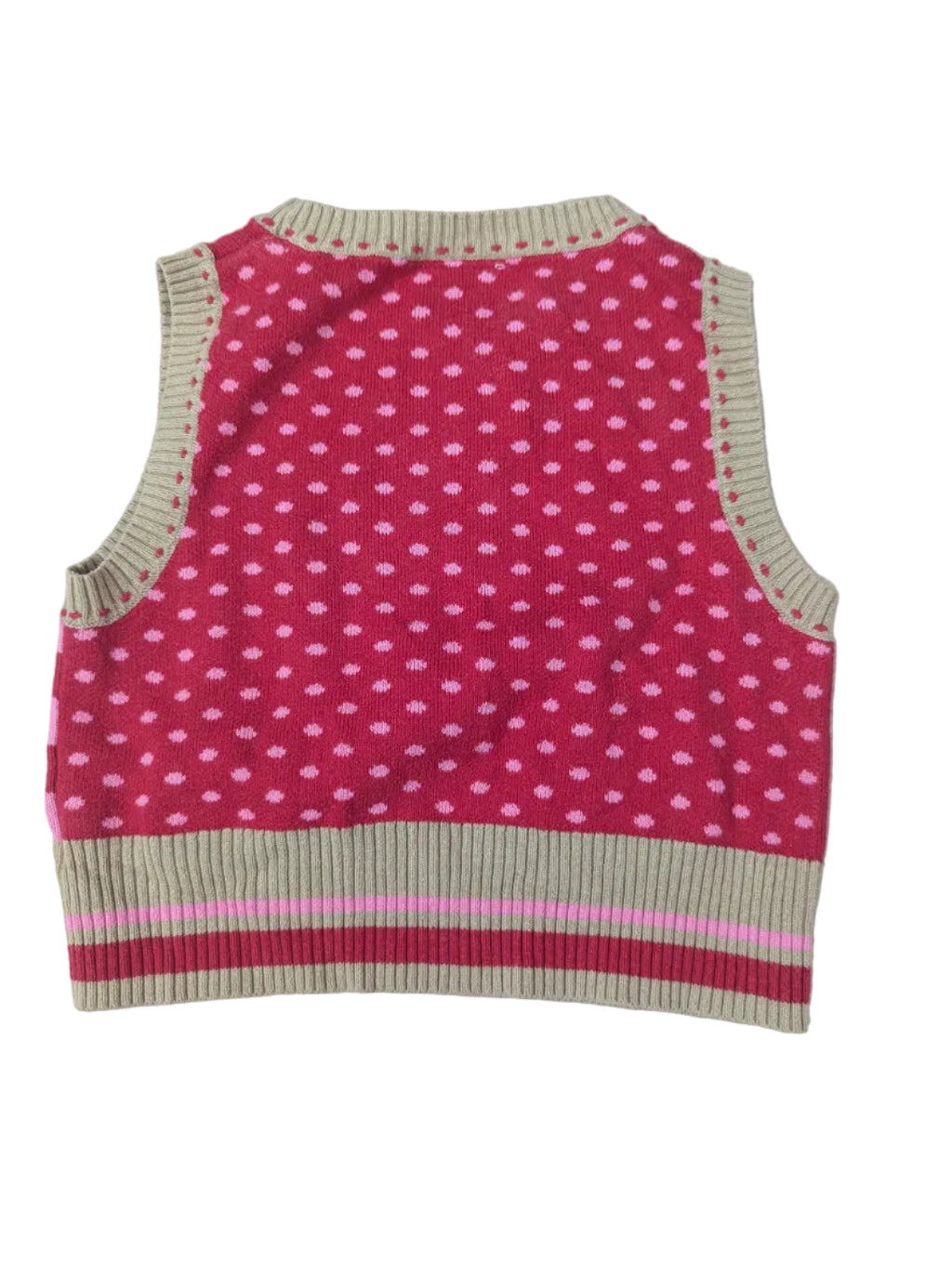Next - Pullover Pullunder Weste Strickweste Hund Mädchen secondhand Gr. 80