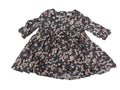 Next - Kleid Mädchenkleid langarm braun Blumen Mädchen Gr. 62-68