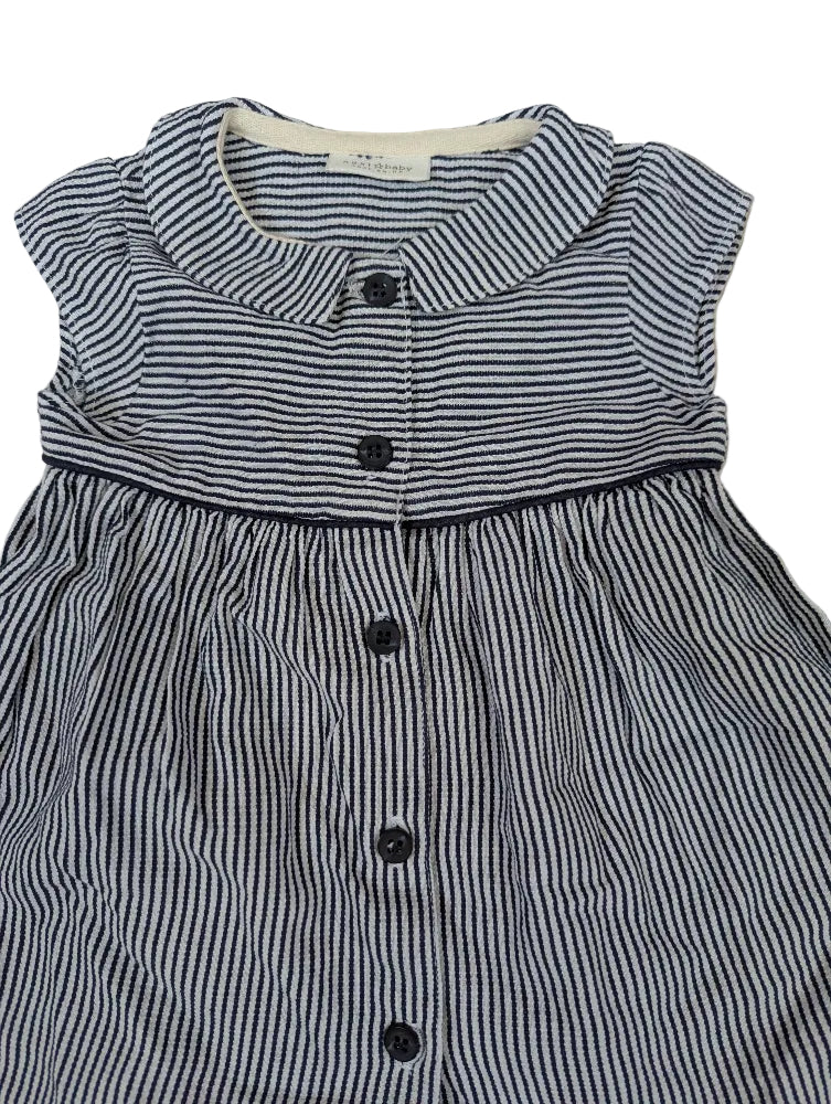 Next Baby - Kleid Mädchenkleid Mädchen secondhand gestreift Gr. 62-68