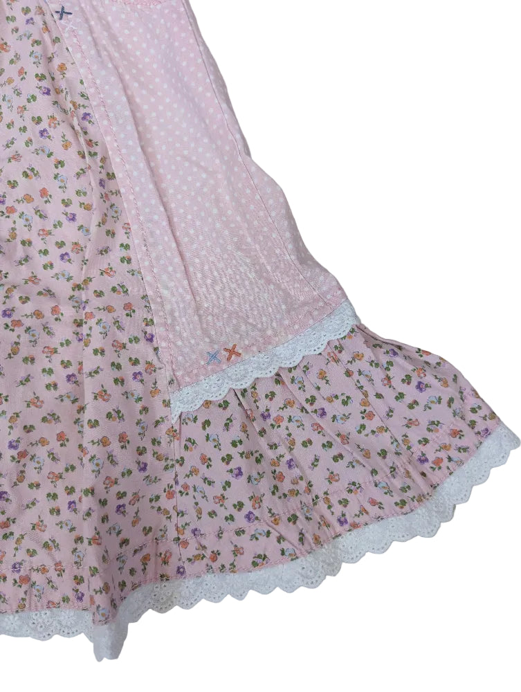 Next Mädchenkleid rosa mit Blumen, Gr. 74