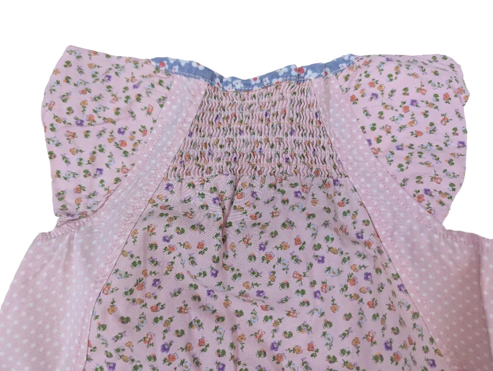Next Mädchenkleid rosa mit Blumen, Gr. 74