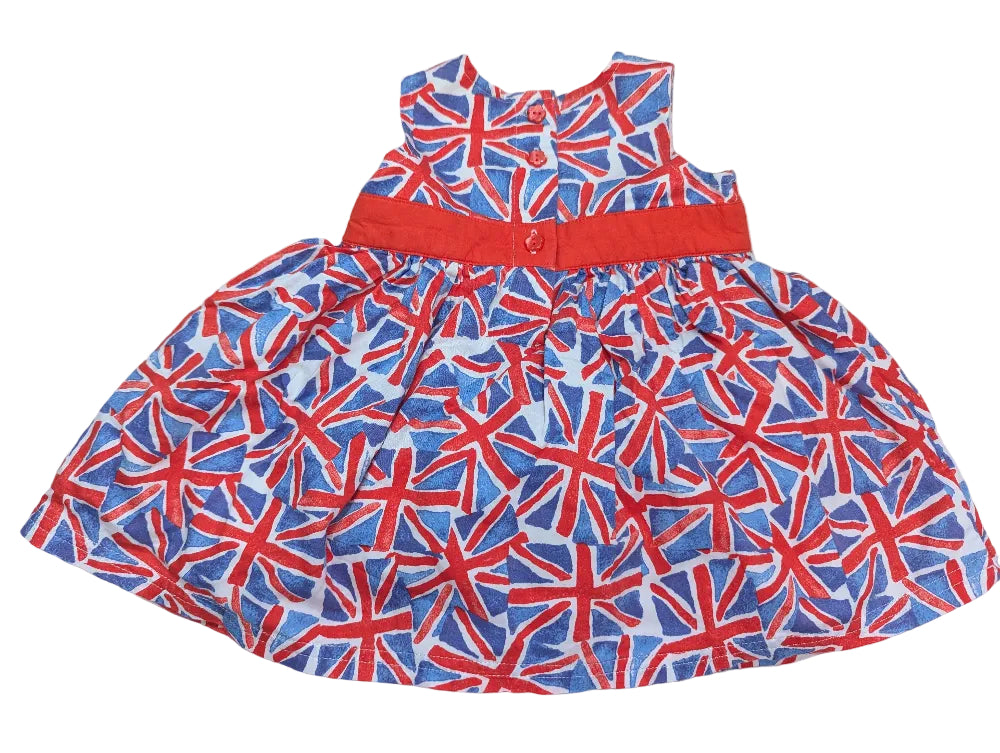 Next Babykleid Mädchen mit Union-Jack-Motiv, Gr. 50–56