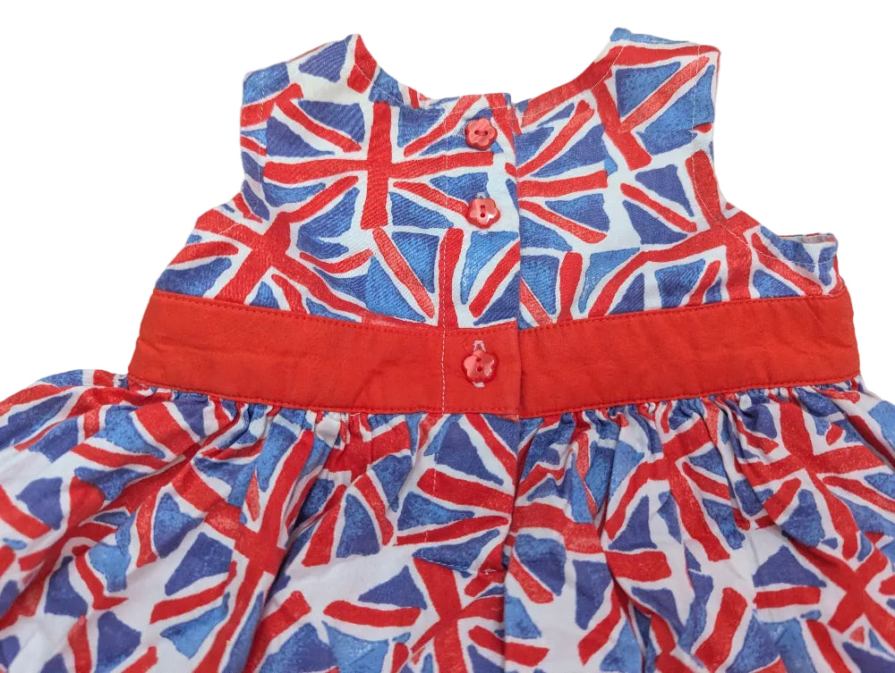 Next Babykleid Mädchen mit Union-Jack-Motiv, Gr. 50–56
