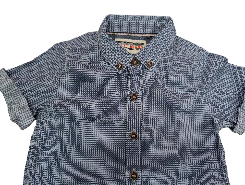 Next Jungenhemd blau-weiß Gr. 62/68 – Secondhand