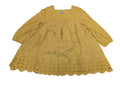Next Mädchenkleid gelb mit Lochstickerei Gr. 86 – Secondhand