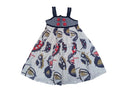 Next Trägerkleid mit Schirmmotiv – Gr. 104, Secondhand