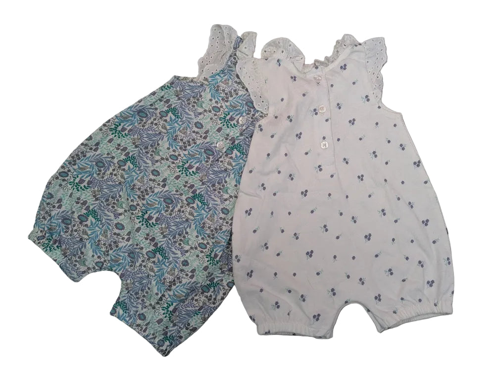 Next 2er-Set Spieler Mädchen Blumen Gr. 50/56 – Neu