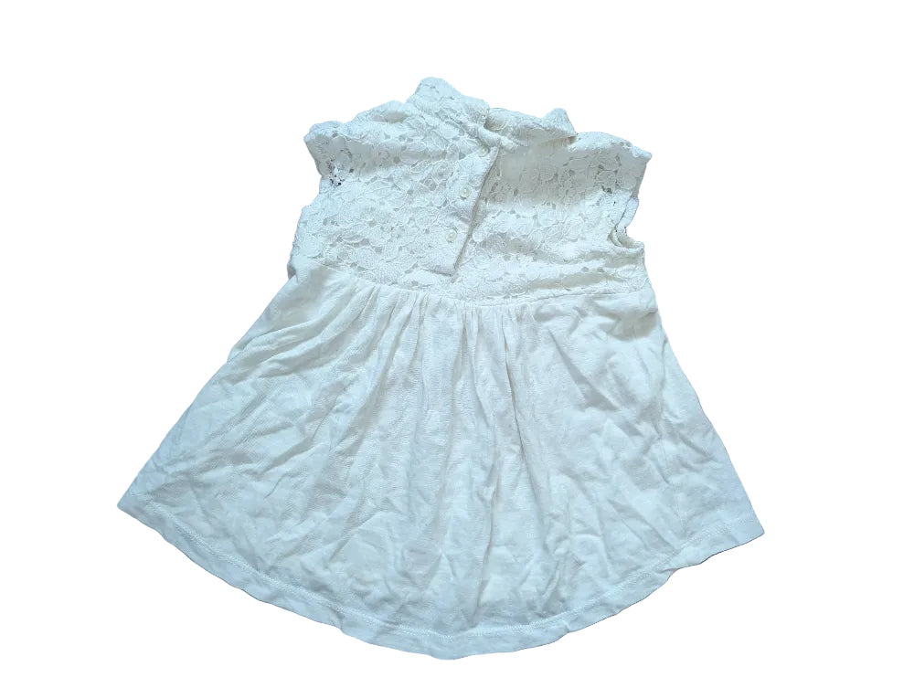 Next Babykleid weiß mit Spitze – Gr. 80, Secondhand