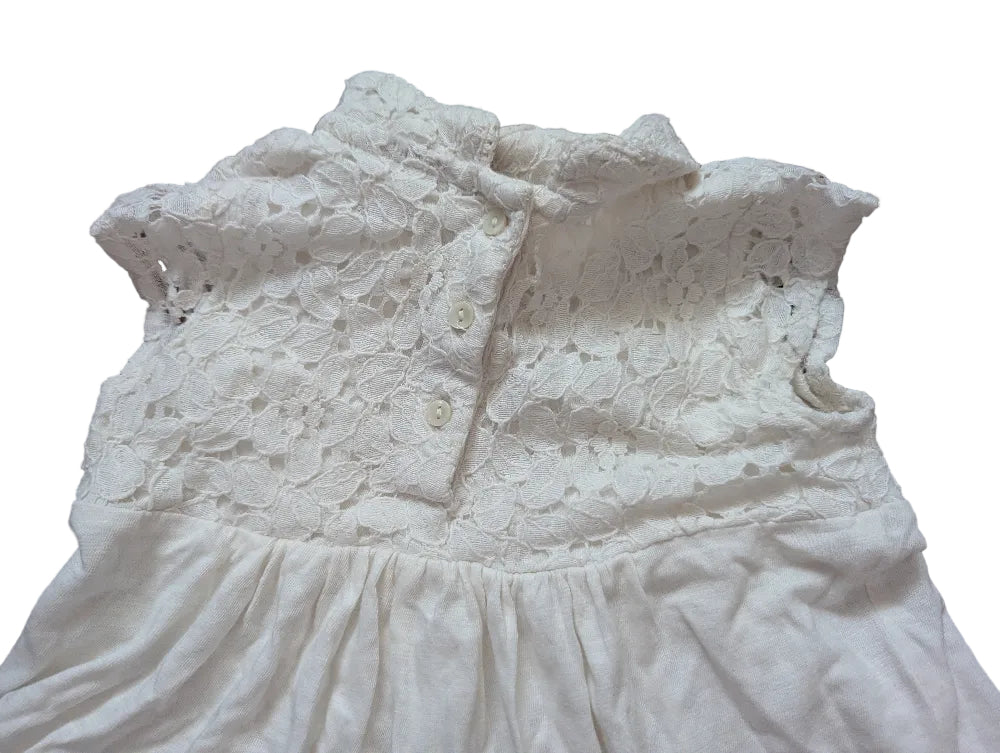 Next Babykleid weiß mit Spitze – Gr. 80, Secondhand