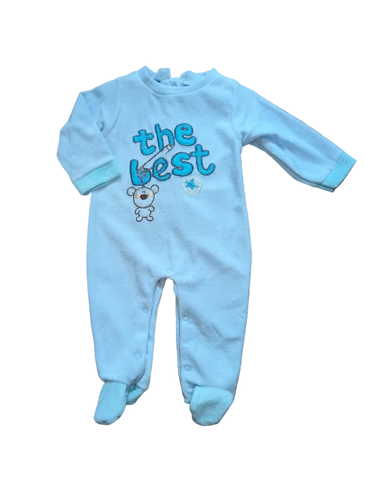 Baby C Fleece-Strampler blau The Best – Gr. 74, neu mit Etikett